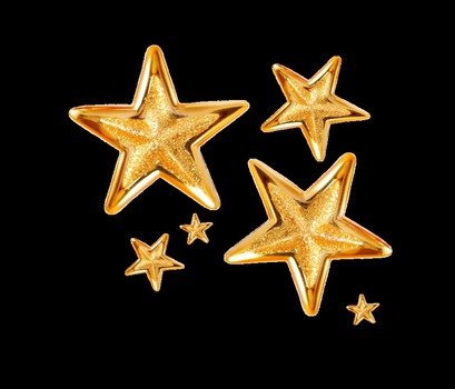 Gold Stars drawing free image download