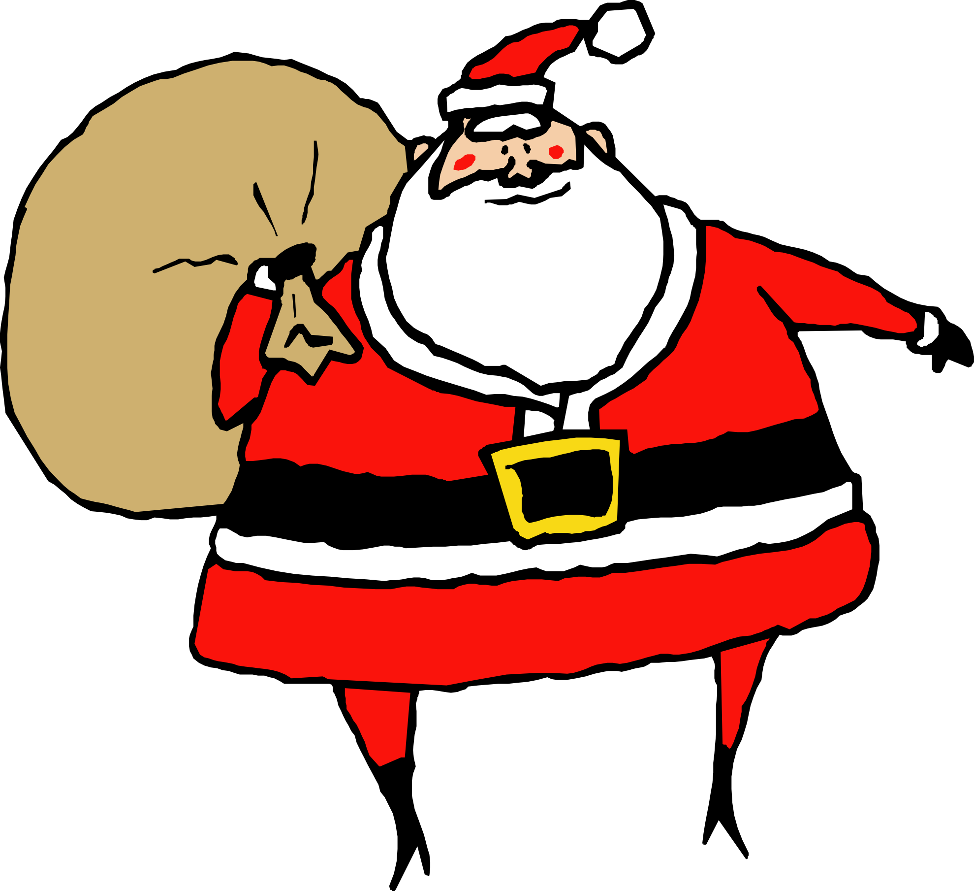 Fat santa drawing free image download