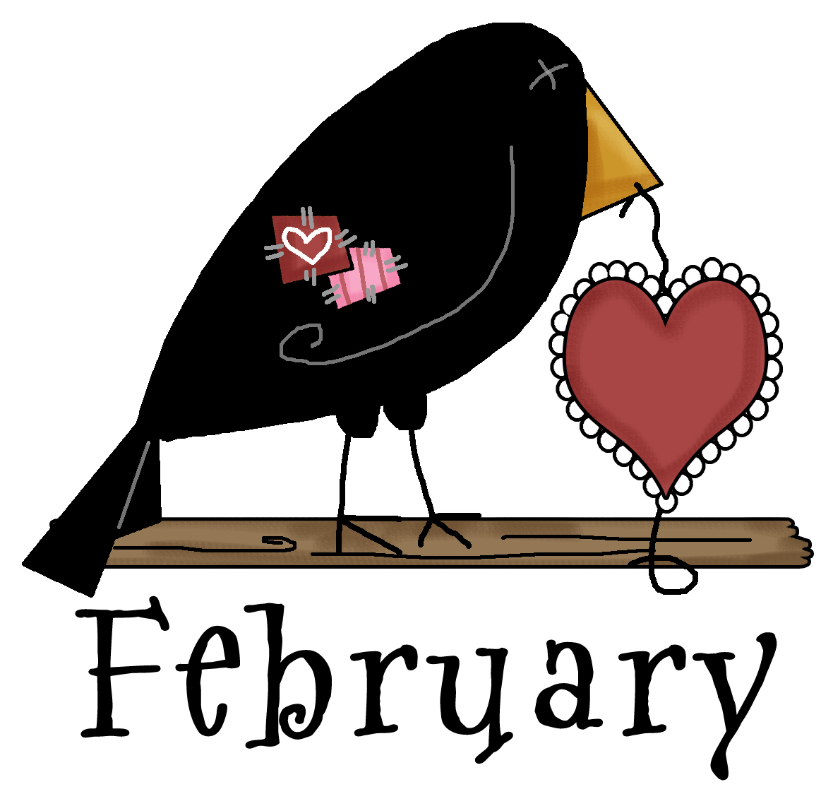 February bird drawing free image download