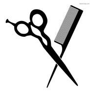 Barbershop Pictogram Scissors And Comb drawing