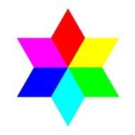 Colorful hexagram clipart