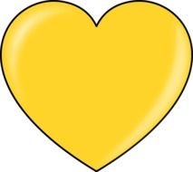 Clipart of Gold Heart