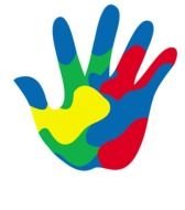 multi-colored palm as a graphic illustration