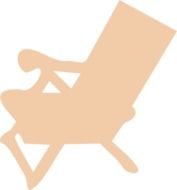 pink beach chair silhouette