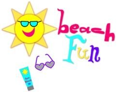 Sun beach fan drawing