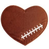 Football Heart Applique Baby Shirts