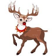 deer with bells on a white background