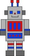 clipart of the Little colorful Robot