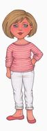 painted mom in home clothes