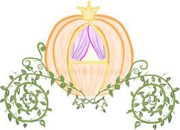 fairy pumpkin Carriage for cinderella, drawing