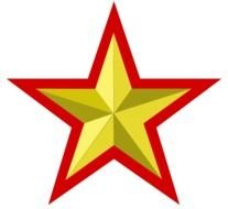 yellow star with red borders