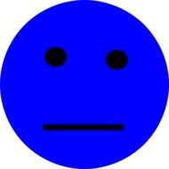 blue smiley on a black background