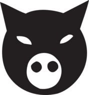 Black Pig Face At Clkercom Vector Online Royalty N2