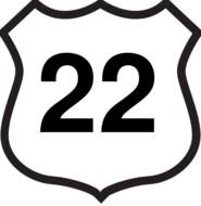 Route 22 Sign At Clkercom Vector Online Royalty
