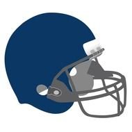 Blue american Football Helmet, drawing