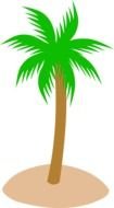 painted green palm