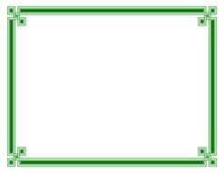 clipart of the green Certificate Border