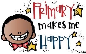 clipart of the primary makes me happy text