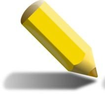 big yellow pencil as a picture for clipart