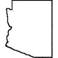 State Outline Arizona Map