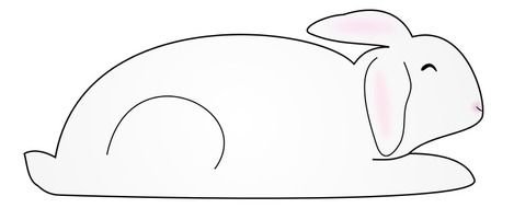 White Bunny Rabbit Svg Vector