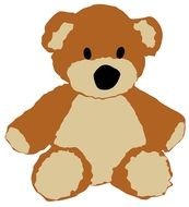 brown teddy bear on a white background