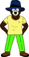 Clipart of Cartoon Wolf