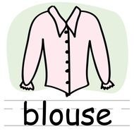 pink blouse drawing
