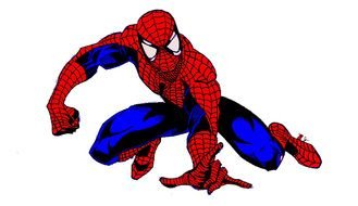 Spiderman on the white background