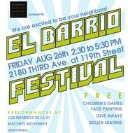Poster of the el barrio festival