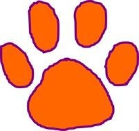 Clemson Paw Print drawing