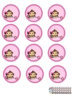 Free Printable Labels For Girl Monkey Themed Baby Shower