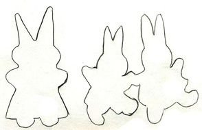 Bunnys silhouette drawing