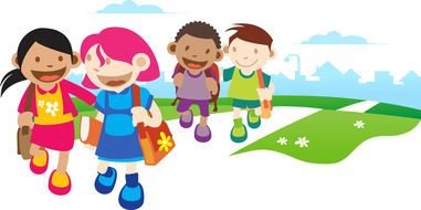 children go on vacation