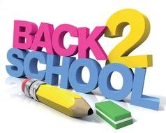 Back To School, colorful 3d lettering