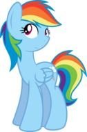 cartoon rainbow pony as a picture for clipart