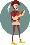 retro musician as a picture for clipart