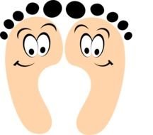 Purple Happy Feet At Clkercom Vector Online clipart