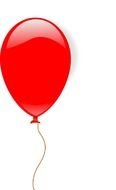 red balloon on a white background