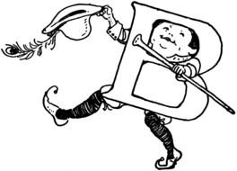 animated human letter B
