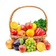 fruit and vegetable basket drawing