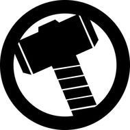 Black and white "Thor" logo clipart