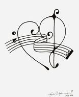 Welcome Music Clef drawing