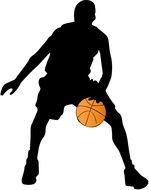 Basketball Players Silhouette drawing