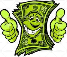 cartoon pack of dollars