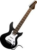 Black rock Electric Guitar drawing