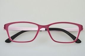 glasses with a pink frame as a picture for clipart