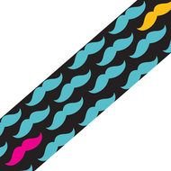 ribbon with colorful mustache