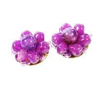 two clips with purple stones