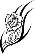 Tattoo Design rose drawing